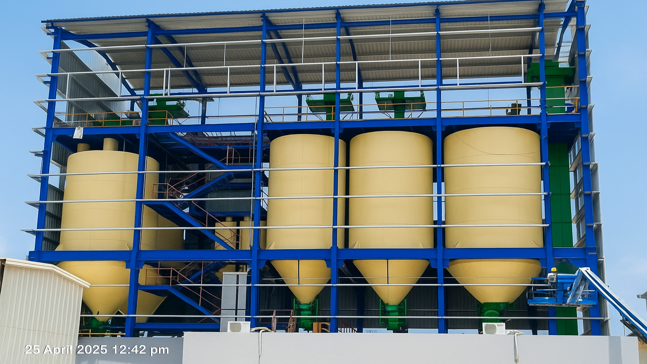 Batch silo complex structural tower