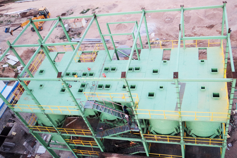 batch plant top view
